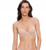Biustonosze - Calvin Klein Biustonosz Koronkowy Beżowy Półusztywniany 80C 2A4 - miniaturka - grafika 1