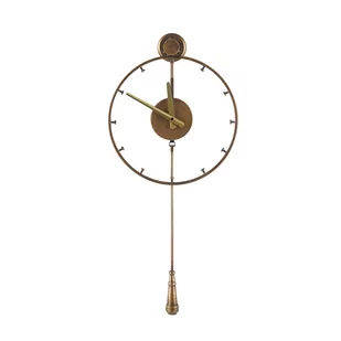 Beliani Zegar ścienny z wahadłem złoty EMMEN - Zegary - miniaturka - grafika 1