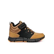 Botki damskie - Geox J FLEXYPER BOY B ABX Botki, czarne/DK Żółte, 10 UK dziecko, Czarny Dk Żółty, 10 UK Child - miniaturka - grafika 1