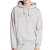 Bluzy męskie - Bluza adidas Sportswear All Szn Fleece Graphic Hoodie IW1205 - szara - miniaturka - grafika 1