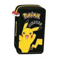 Piórniki - St. Majewski Piórnik szkolny potrójny z wyposażeniem Pokemon - miniaturka - grafika 1