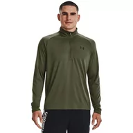 Koszulki sportowe męskie - Męska bluza treningowa Under Armour Tech 2.0 1/2 Zip - khaki - UNDER ARMOUR - miniaturka - grafika 1