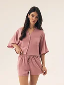 Piżamy damskie - Piżama damska Rhone Esotiq brudny róż L - miniaturka - grafika 1