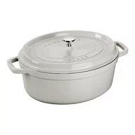 Garnki - Staub Garnek żeliwny owalny La Cocotte 6,7 L biała trufla 40501-448-0 - miniaturka - grafika 1