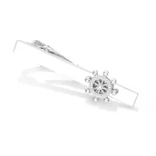 Spinki do mankietów i krawatów - Marynarska spinka do krawata Koło Sterowe X2 T02 - miniaturka - grafika 1