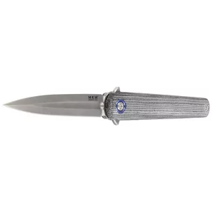 Nóż składany MKM Flame Light Dagger Black Micarta, Stonewashed M390 by Michael Zieba (MK FL02L-BC) - Noże - miniaturka - grafika 2