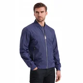 Kurtki męskie - Kurtka męska bomberka szwedka granatowa V4 OM-JANP-0115 S - miniaturka - grafika 1