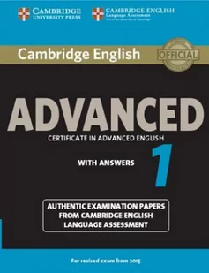 Cambridge English Advanced 1 for Revised Exam from 2015 Student's Book with Answers - Cambridge University Press - Książki do nauki języka angielskiego - miniaturka - grafika 2