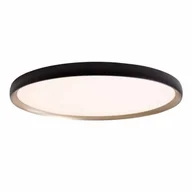 Lampy sufitowe - Okrągły plafon Vik C0237 Maxlight LED 40W+5W 3000K metalowy czarny złoty - miniaturka - grafika 1
