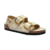 Sandały damskie - Birkenstock Skórzane sandały Milano BB LENA | narrow fit - miniaturka - grafika 1