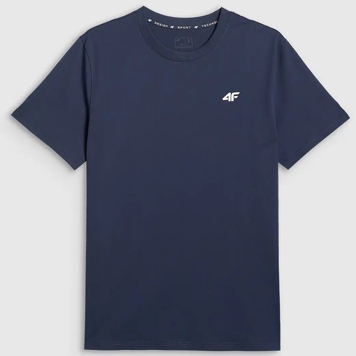 Koszulka Męska 4F T-shirt Z Logo Regular Granatowy 4FWMM00TTSHM3341 Granatowy 5XL