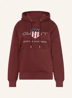 Bluzy damskie - Gant Bluza Z Kapturem rot - GANT - miniaturka - grafika 1