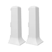 Listwy przypodłogowe - Narożnik zewnętrzny do listwy przypodłogowej Linela 401 biały Vilo - miniaturka - grafika 1