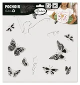 Scrapbooking - Szablon 2-stopn. 28x28 Tancerka, motyle - miniaturka - grafika 1