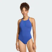 Stroje kąpielowe - KOSTIUM DO PŁYWANIA 3-STRIPES HIGH NECK 2-WAY STRAPS PEACHSOFT SWIMSUIT - Adidas - miniaturka - grafika 1