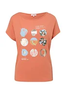 Koszulki i topy damskie - s.Oliver T-shirt damski, pomarańczowy, 48 - miniaturka - grafika 1