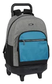 Plecaki - Safta STYLE duży plecak na kółkach, kompaktowy, zdejmowany, idealny dla dzieci w różnym wieku, wygodny i wszechstronny, jakość i wytrzymałość, 33 x 22 x 45 cm, kolor, Niebieski/Czarny/Szary, Estándar, - miniaturka - grafika 1