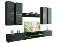 Inne meble do salonu - Meblościanka Parla Czarny / Sahara Połysk - miniaturka - grafika 1