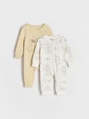 Body - Reserved - Piżama Kubuś Puchatek 2 pack - złamana biel - miniaturka - grafika 1