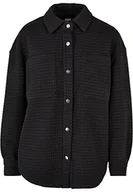 Swetry damskie - Urban Classics Ladies Quilted Sweat Overshirt Sweter sweter damski, Czarny, XS - miniaturka - grafika 1