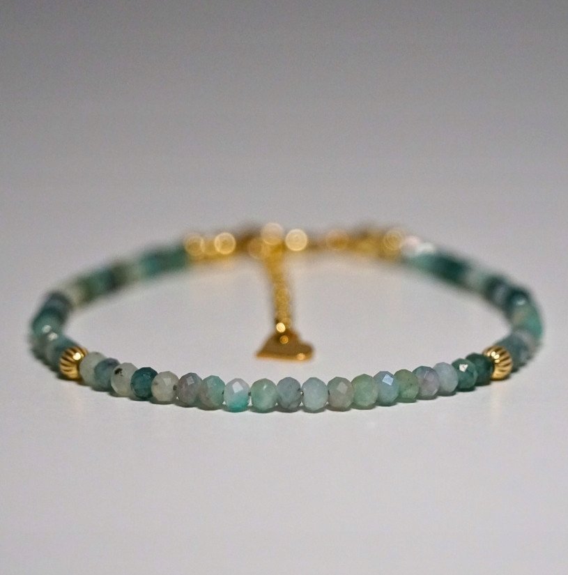 Bransoletka Oponka Szmaragd 3x2mm - Crystals Break