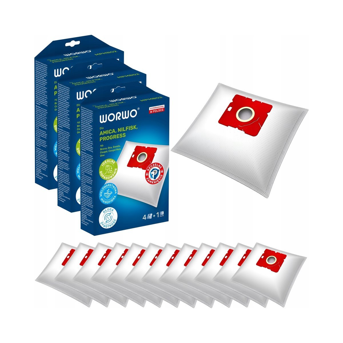 Worek do odkurzacza syntetyczny Amica Fen VM 2051 12 szt.