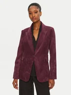 Marynarki i żakiety damskie - ARTIGLI Marynarka ACGI000631 Bordowy Regular Fit - miniaturka - grafika 1