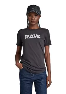 Koszulki i topy damskie - G-STAR RAW Raw. Slim R T Wmn T-Shirt damski, Szary (Shadow D21226-4107-992), L - grafika 1