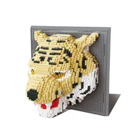 Klocki - Mural z klocków tygrys 2313 elementów, zestaw dla wytrwałych konstruktorów, niesłychany efekt końcowy - miniaturka - grafika 1