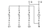 Piorunochrony - Ogranicznik przepięć, ochronnik B+C Typ T1+T2 4 moduły 3P+N 12,5kA VAL-MS-EE-T1/T2-3+1-335 Essential 2910551 - miniaturka - grafika 1