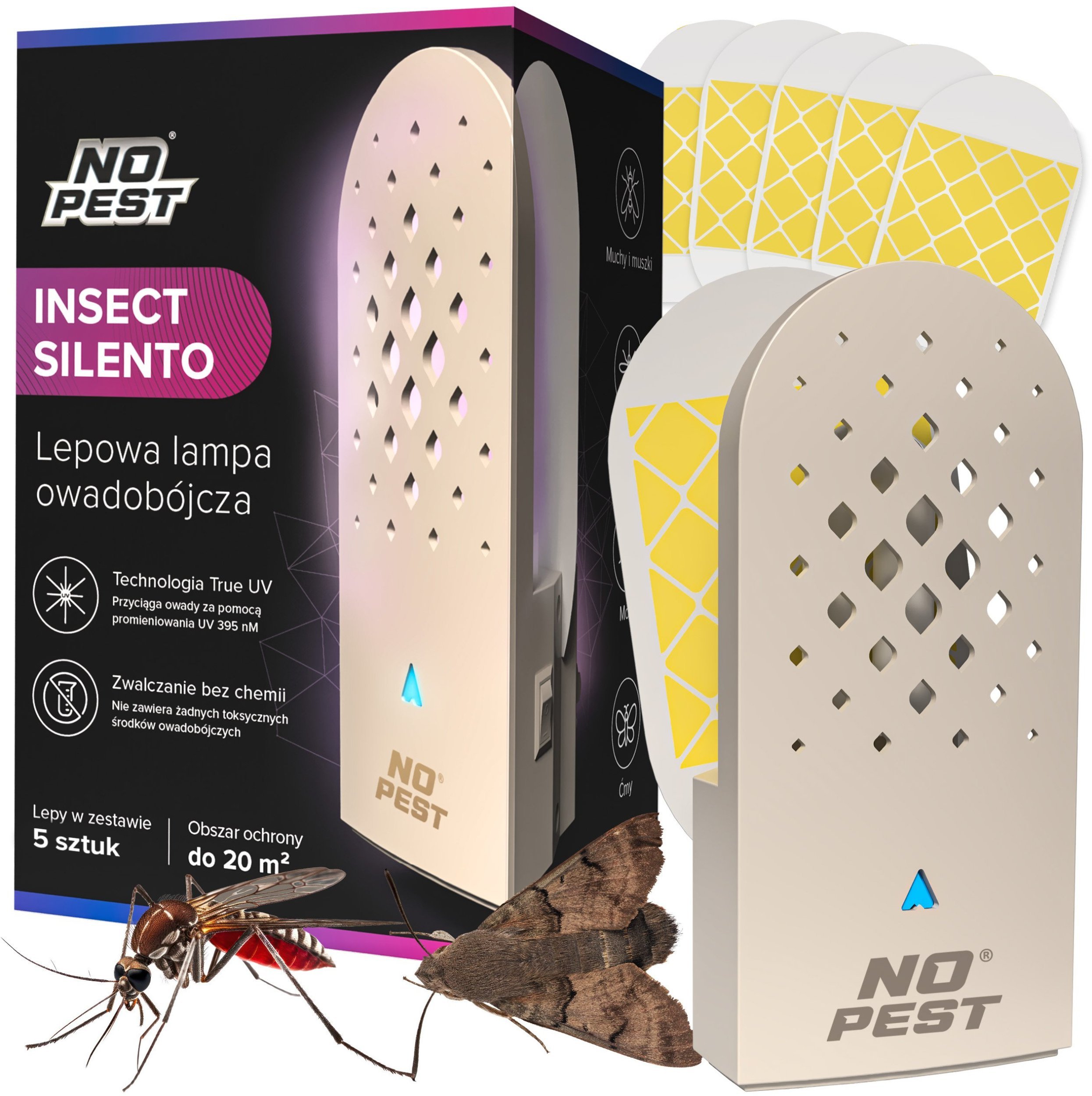 NOP PETS Lepowa Lampa Owadobójcza UV Pułapka