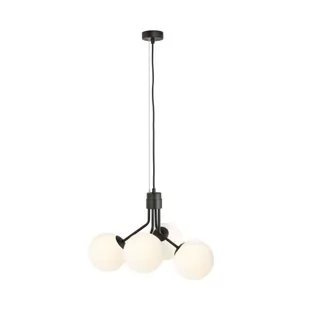 Emibig NOVA 4 BLACK/OPAL 1138/4 lampa wisząca design szklane klosze 1138/4 - Lampy sufitowe - miniaturka - grafika 1