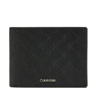 Duży Portfel Męski Calvin Klein Ck Must Mono Bifold 5cc W/Coi K50K512703 Czarny - Portfele - miniaturka - grafika 1