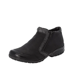 Rieker Damskie botki L4659, Black L4659 00, 36 EU - Botki damskie - miniaturka - grafika 1