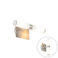 Lampy ścienne - QAZQA Nowoczesny kinkiet stalowy IP44 2-punktowy - Wanna - miniaturka - grafika 1