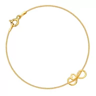 Bransoletki - MYNESS Bransoletka z nieskończoność z sercem /1802/ - miniaturka - grafika 1