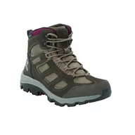 Buty trekkingowe damskie - Buty damskie górskie Jack Wolfskin VOJO 3 TEXAPORE MID W khaki / burgundy - 37 - miniaturka - grafika 1