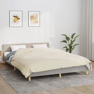 Koce - Vidaxl Koc Obciążeniowy, Kremowy, 220X235 Cm, 15 Kg, Tkanina - miniaturka - grafika 1