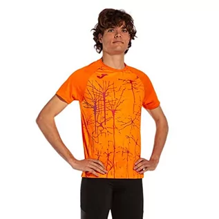 Koszulki męskie - Joma Męski T-shirt z krótkim rękawem Elite Ix, pomarańczowy, XL - grafika 1