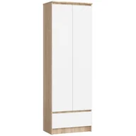 Regały biurowe - REGAŁ BIUROWY SZAFA R 60 cm CLP 1 SZUFLADA 2 DRZWI DĄB SONOMA / BIAŁY - miniaturka - grafika 1