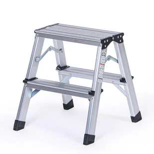 Stopnie aluminiowe dwustronne, 2x2 stopnie, 425 mm - Drabiny - miniaturka - grafika 1