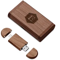 Pendrive - Pendrive drewniany z grawerem 64 GB w magnetycznym pudełku dla gentlemana - miniaturka - grafika 1