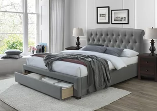 AVANTI ŁÓŻKO 160 CM Z SZUFLADAMI POPIEL - Łóżka - miniaturka - grafika 1