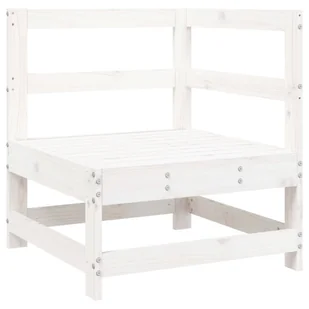 10-częściowy zestaw wypoczynkowy do ogrodu, biały, drewno sosnowe - Meble ogrodowe - miniaturka - grafika 9