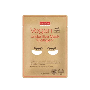 PUREDERM Vegan wegańskie płatki kolagenowe p/ oczy - Kosmetyki pod oczy - miniaturka - grafika 1