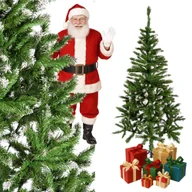 Choinki - Sztuczna Choinka Zielona z Delikatnym Ośnieżeniem – 150 cm - miniaturka - grafika 1