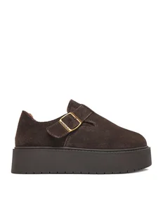 Badura Półbuty EO HY669015S-1 Brązowy - Buty dla dziewczynek - miniaturka - grafika 1