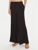 Piżamy damskie - Tommy Hilfiger Spodnie piżamowe UW0UW05575 Czarny Relaxed Fit - miniaturka - grafika 1