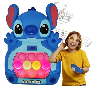 Pop It Konsola Gra Antystresowa Zręcznościowa Elektryczna Stich Kolorowy - Zabawki interaktywne dla dzieci - miniaturka - grafika 1