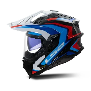 Kask Adventure LS2 MX701 Explorer C Złamany Biały/NiebieskiM - Kaski motocyklowe Kask Adventure LS2 MX701 Explorer C Złamany Biały/NiebieskiM - Kaski motocyklowe - miniaturka - grafika 1